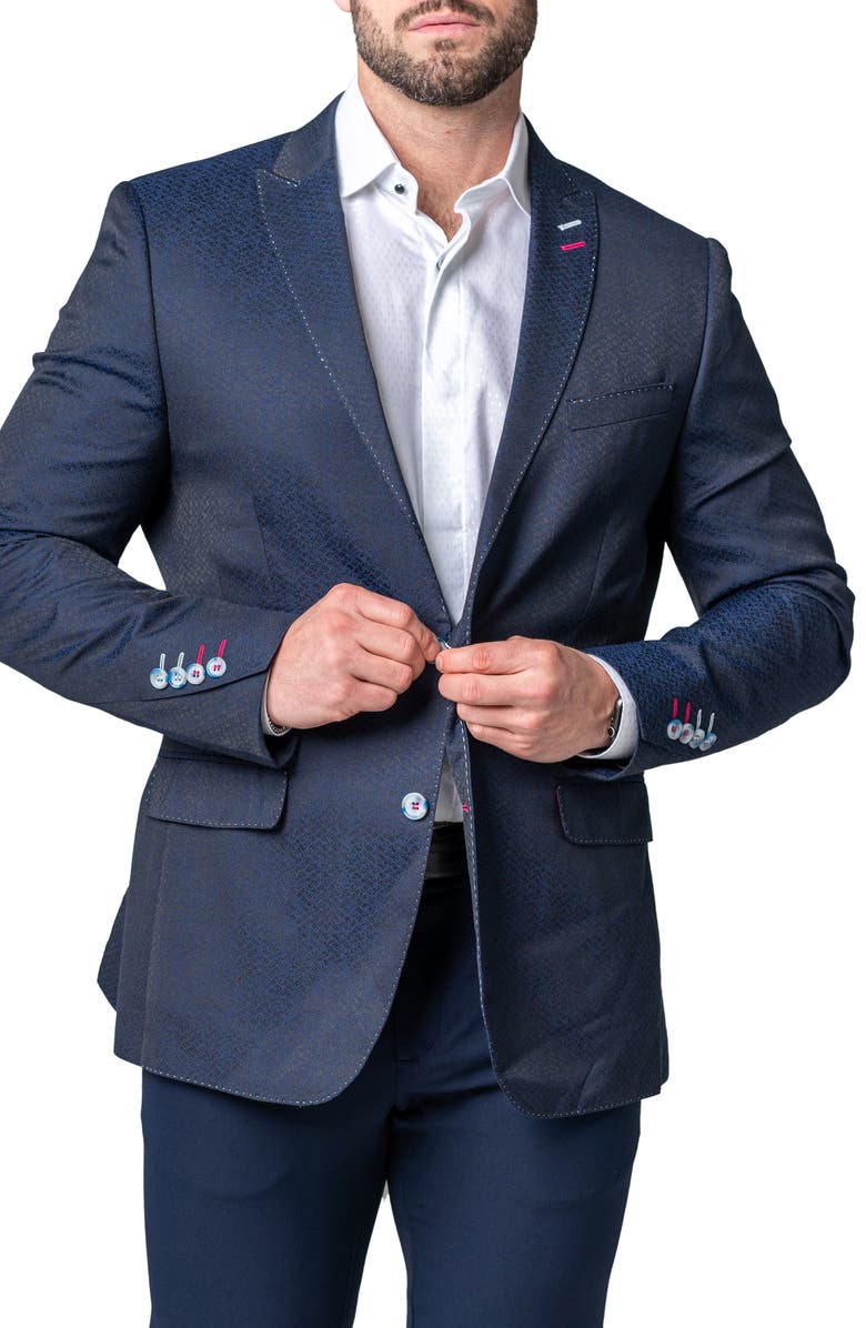 Maceoo Descartes Huli Blue Sport Coat, Alternate, color, Blue