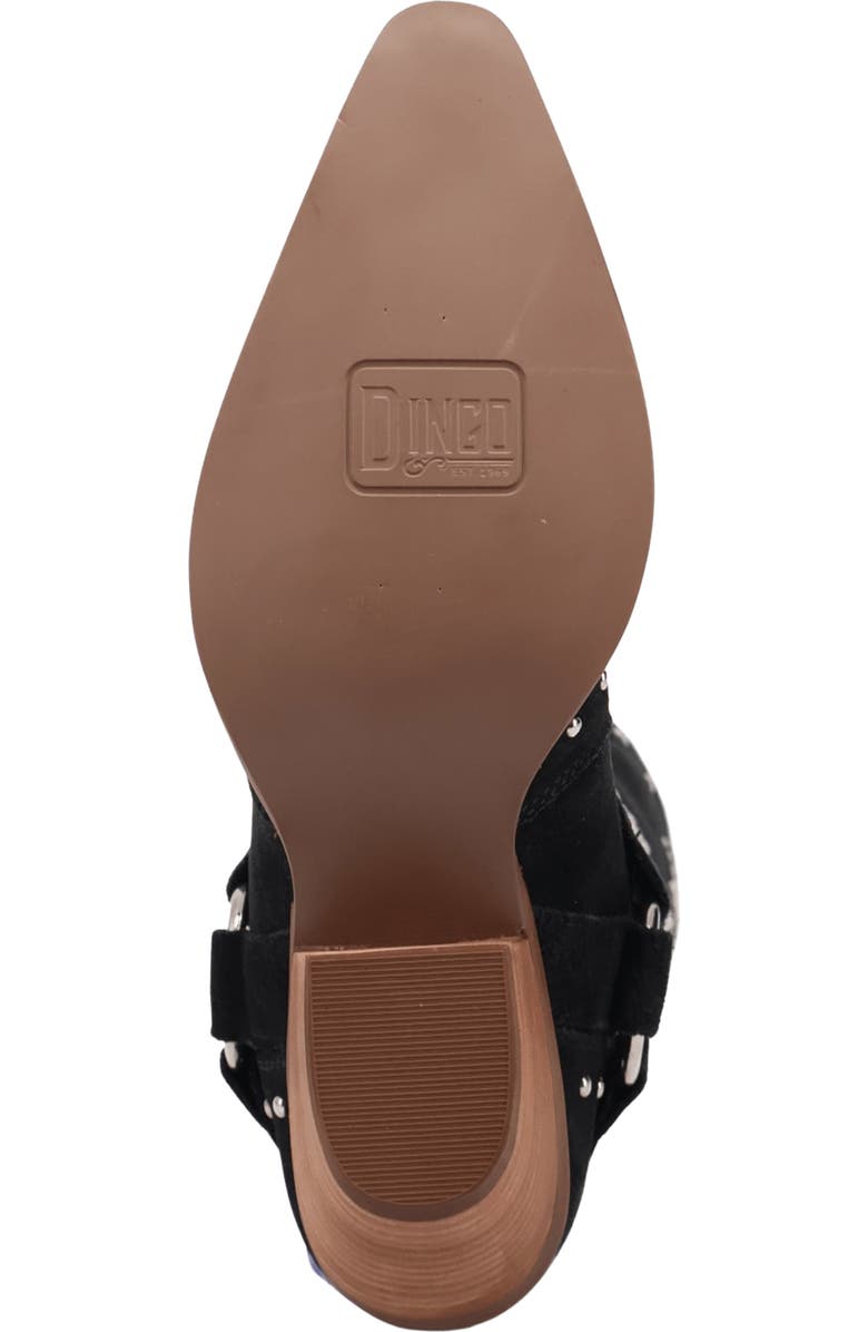 Dingo Lucky Stars Knee High Western Boot, Alternate, color, Black