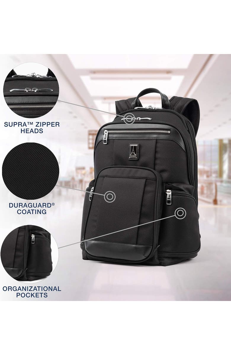 TRAVELPRO Platinum Elite Business Laptop Backpack, Fits up to 17.5 Inch Laptop, Alternate, color, Shadow Black