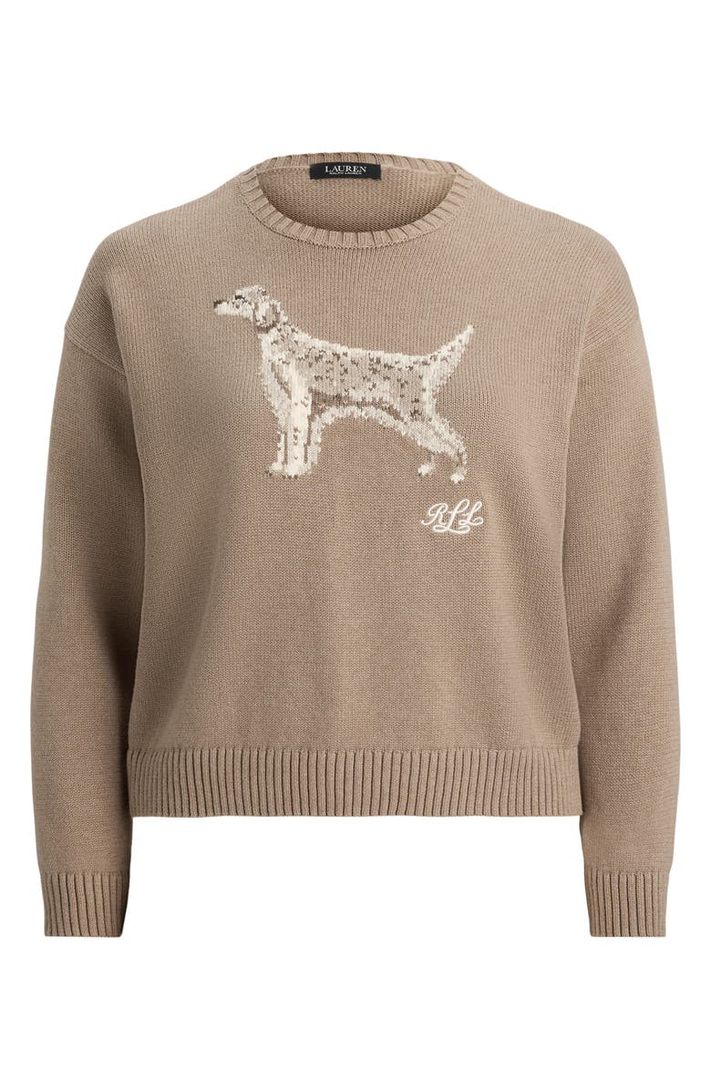Lauren Ralph Lauren Intarsia English Setter Cotton Sweater, Alternate, color,