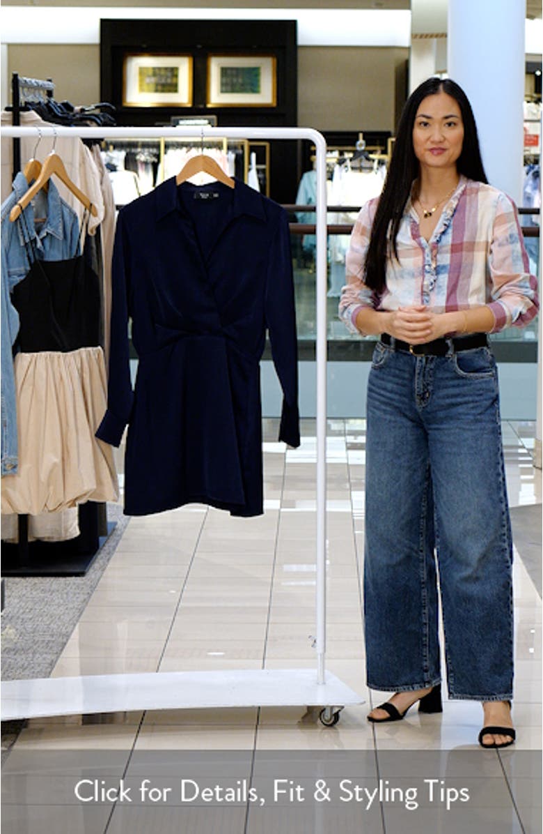 Booked & Busy Collared Long Sleeve Shirtdress