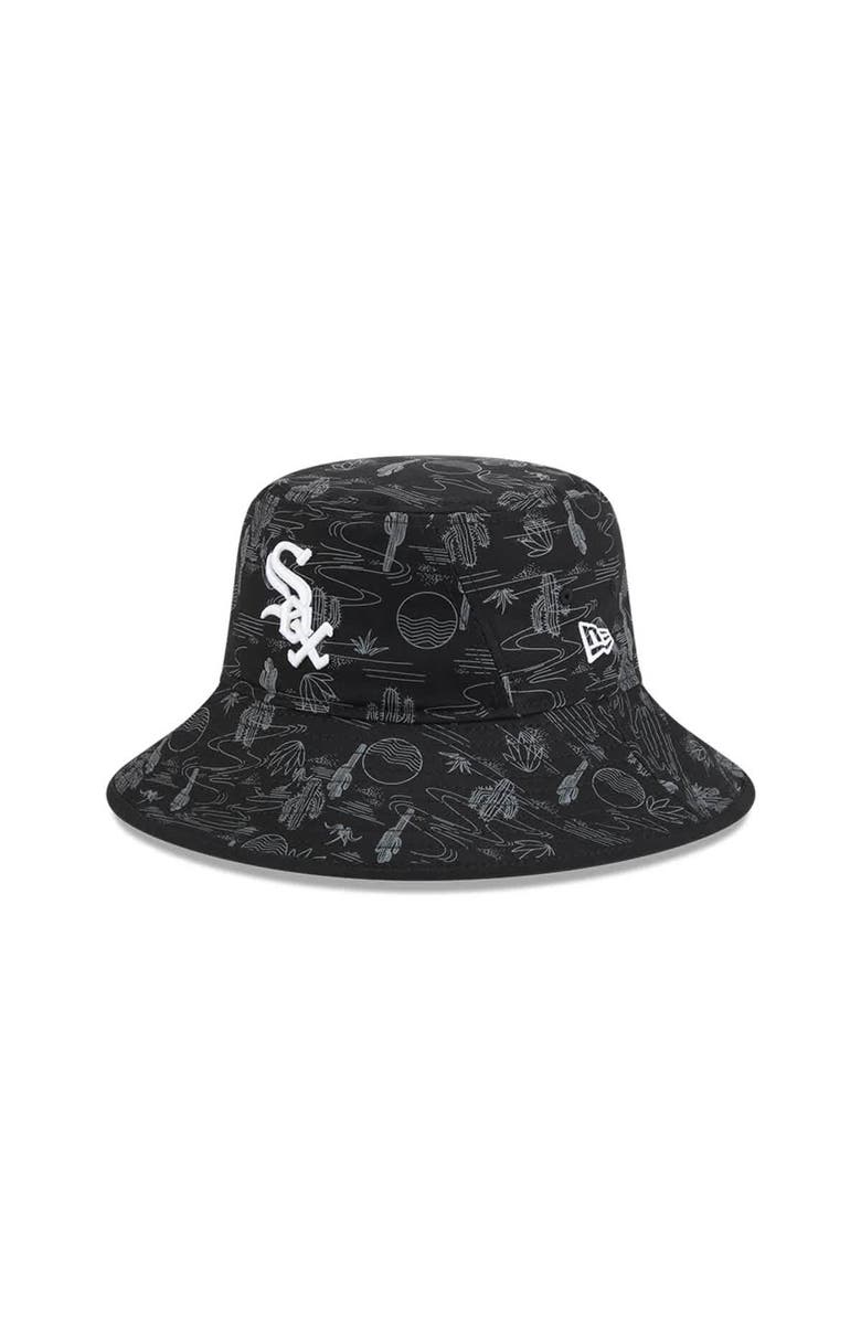 New Era Youth New Era  Black Chicago White Sox 2025 Spring Training All Over Print Bucket Hat, Main, color, Black