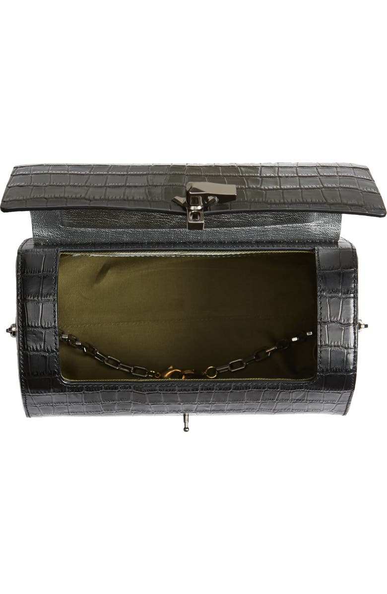 the VOLON PO Trunk Leather Shoulder Bag, Alternate, color,