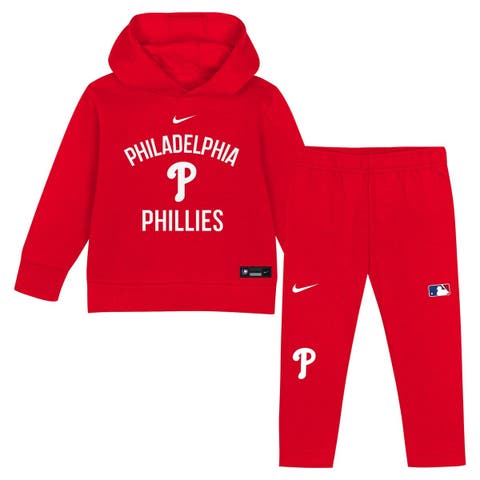 Toddler Nike  Red Philadelphia Phillies 2-Piece Club Fleece Pullover Hoodie & Sweatpants Set