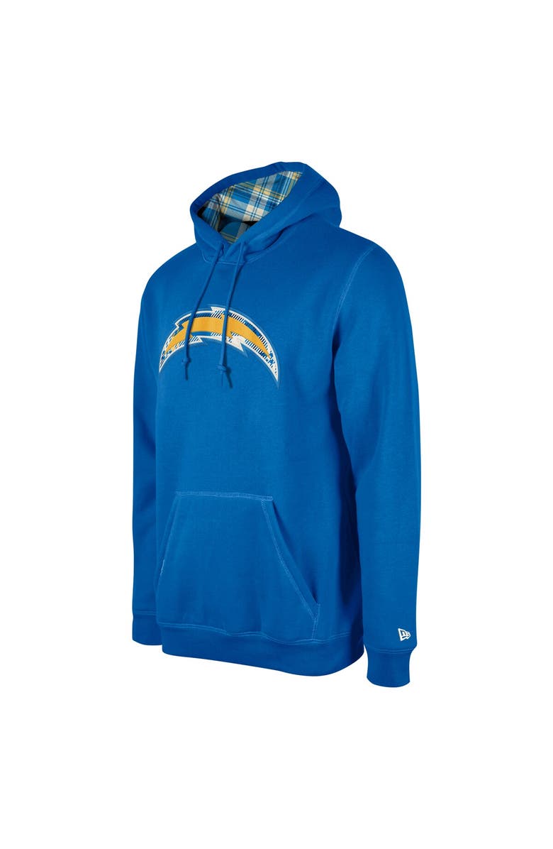 New Era Men's New Era Royal Los Angeles Chargers 3rd Down Plaid Pullover Hoodie, Alternate, color, Royal