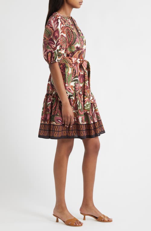 Julia Jordan Puff Sleeve Mini Dress In Multi