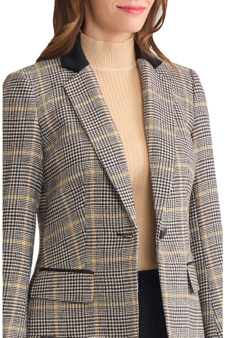 Plaid Elbow Patch Blazer, Alternate, color, CARAMEL MULTI
