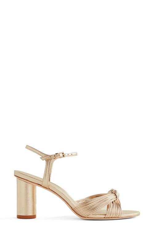 Reformation Petra Cylinder Heel Sandal In Gold