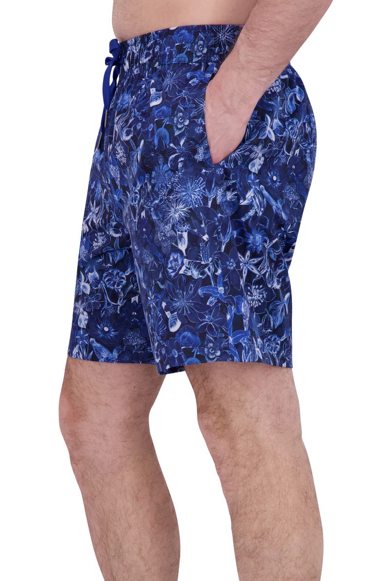 Robert Graham Quickdry Boxer Board Shorts, Alternate, color, Blue Paisley