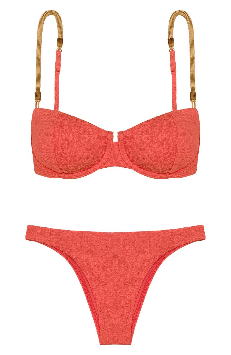 ViX Paula Hermanny Firenze Basic Bikini Bottoms, Alternate, color, Pink