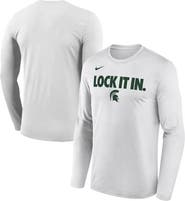 Nike Men's Nike  White Michigan State Spartans 2026 On-Court Bench Long Sleeve T-Shirt