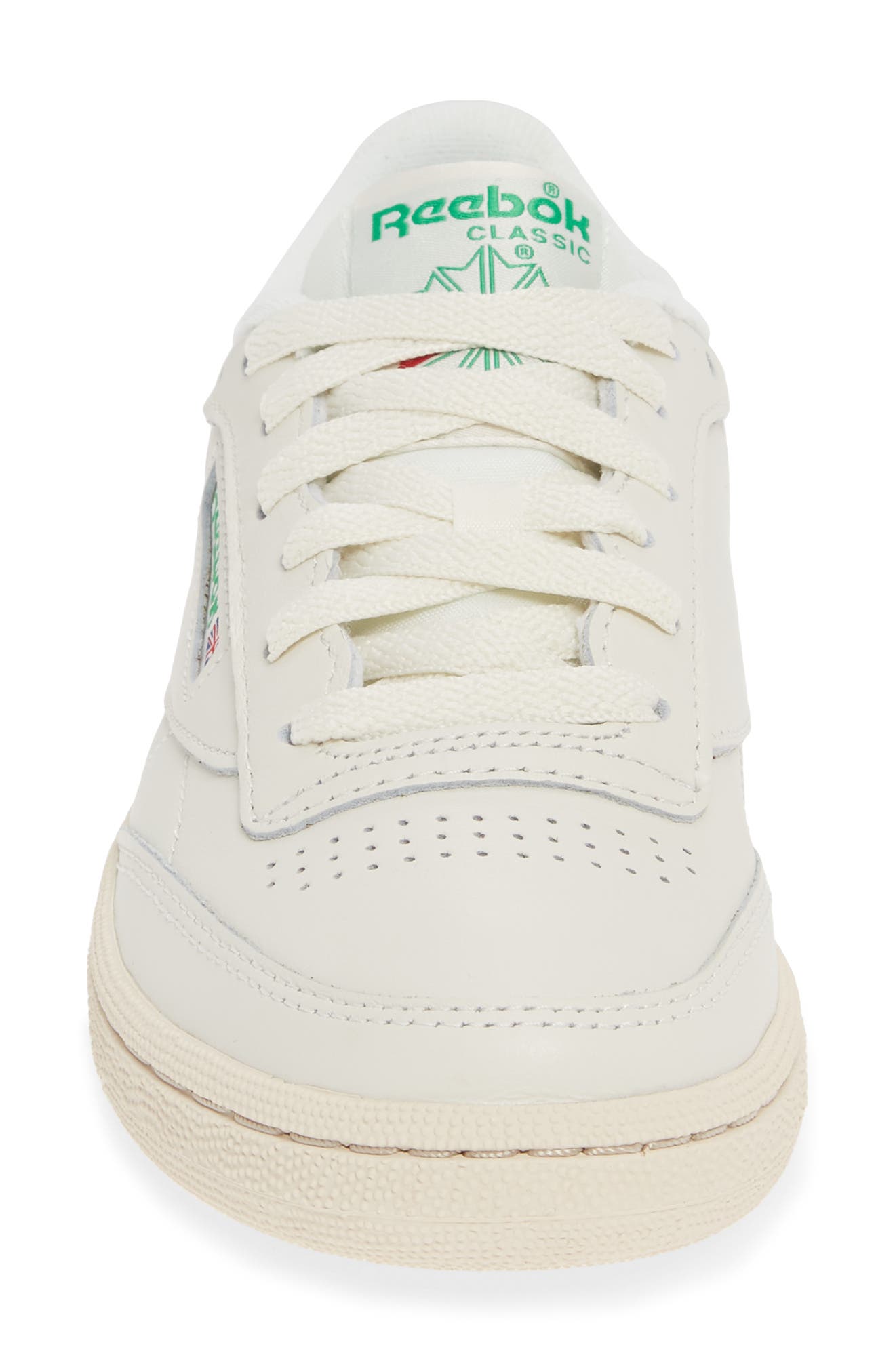 Club C 85 Sneaker, Alternate, color, CHALK/ GREEN/ PAPERWHITE/ RED