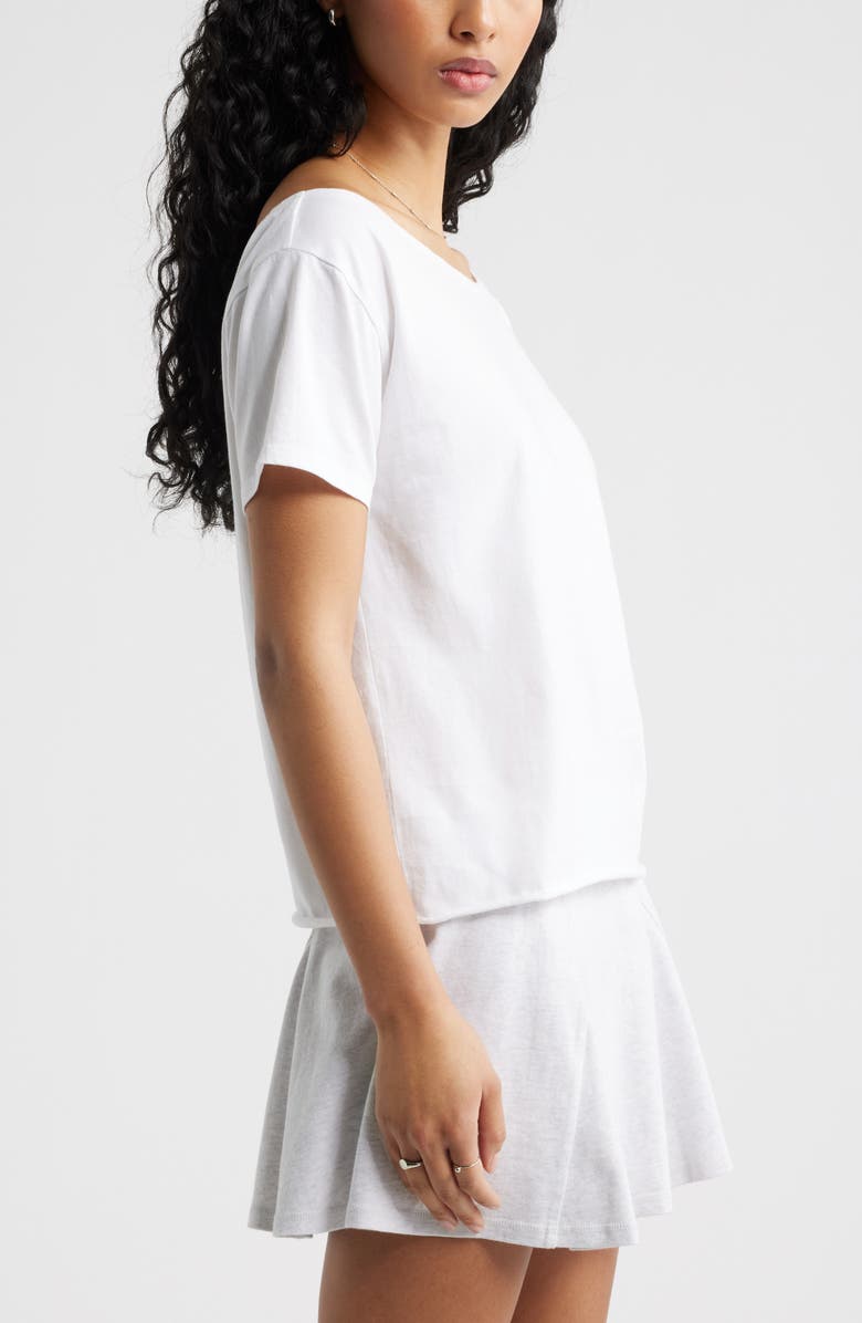 BP. Relaxed Fit Boat Neck Cotton T-Shirt, Alternate, color, White