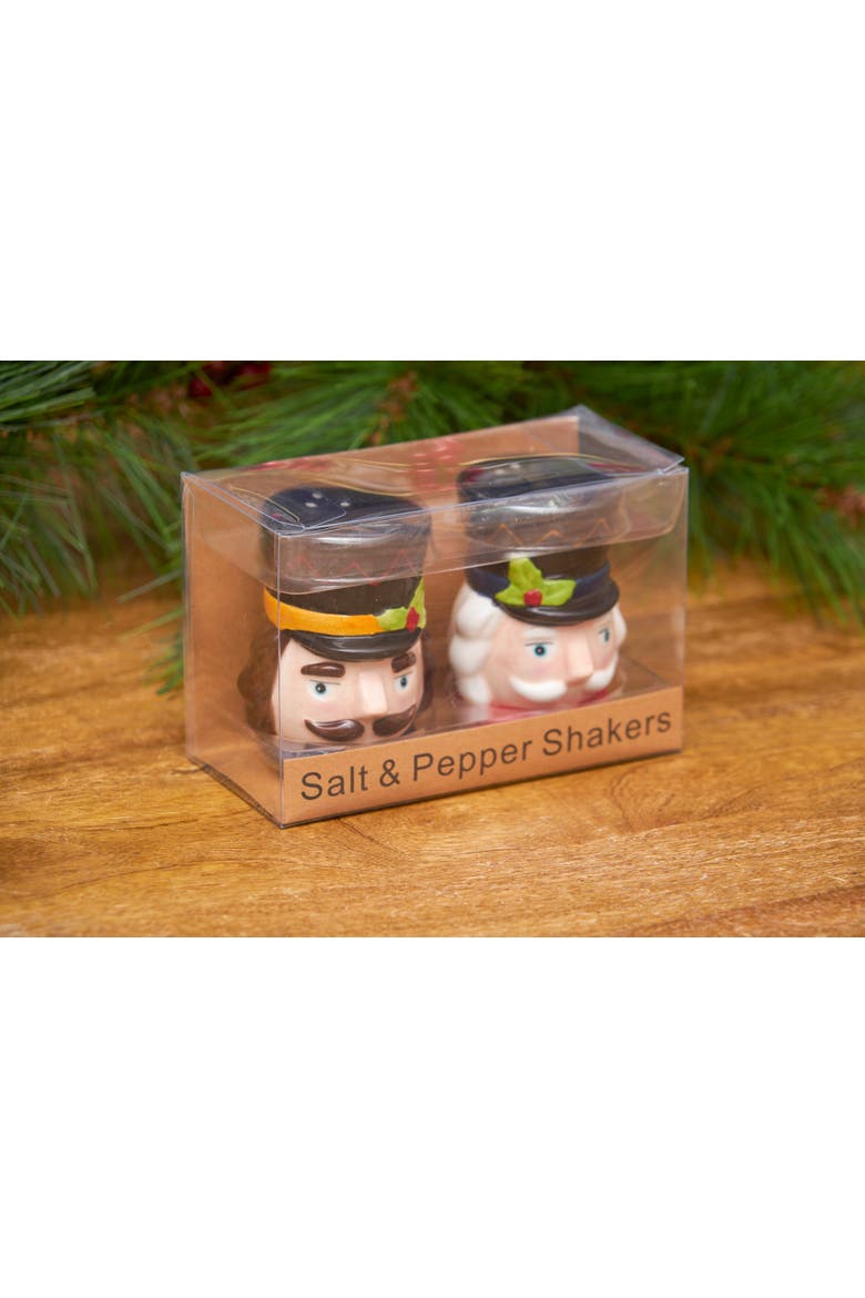 Nutcracker Soldiers Dolomite Christmas Salt & Pepper Shaker Set of 2, Alternate, color, Red