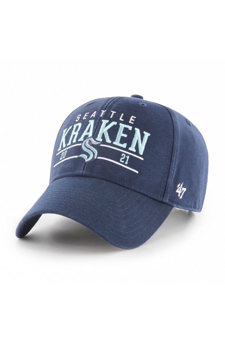 '47 Men's '47 Deep Sea Blue  Seattle Kraken Centerline MVP Adjustable Hat, Main, color, Navy