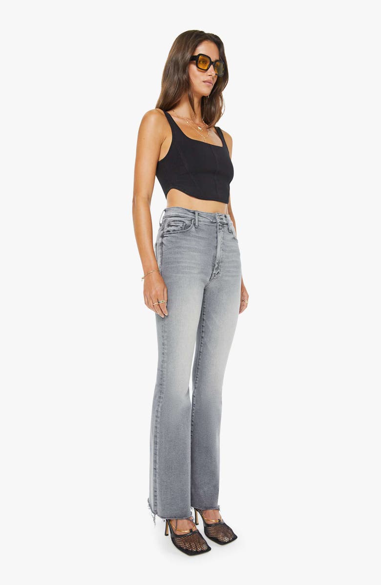 MOTHER High Waist Fray Hem Bootcut Jeans, Alternate, color, Catch Me Outside