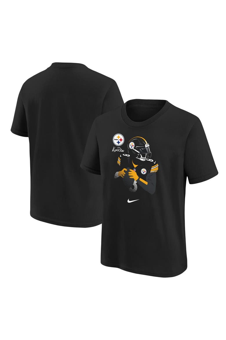 Youth Nike Kenny Pickett Black Pittsburgh Steelers Local Player Name & Number T-Shirt, Alternate, color, Black