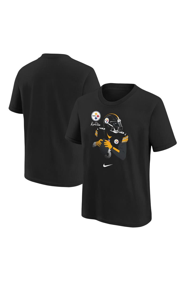 Nike Youth Nike Kenny Pickett Black Pittsburgh Steelers Local Player Name & Number T-Shirt, Alternate, color, 