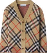 Burberry Check Wool Cardigan