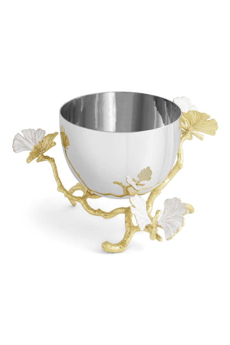 Butterfly Ginkgo Nut Bowl, Alternate, color, SILVER/ GOLD