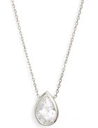 SHYMI Pear Cubic Zirconia Bezel Pendant Necklace