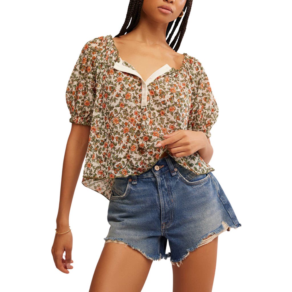 Free People Astra Floral Print Top In Multi