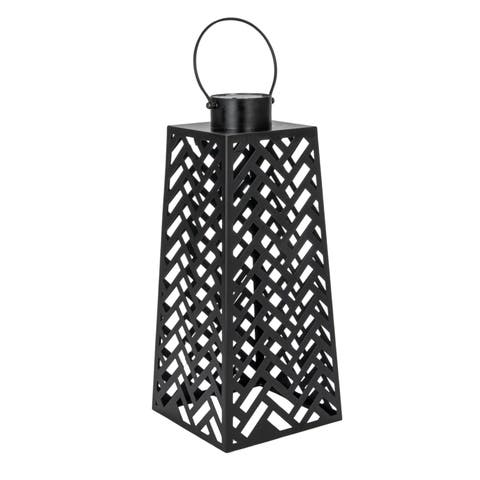 Metal Rechargeable LED Indoor Lantern, Black