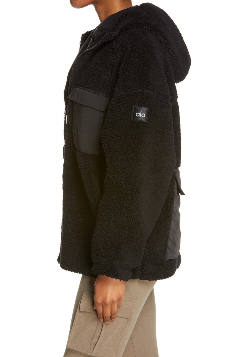 Alo Chill Faux Fur Full Zip Jacket, Alternate, color, 