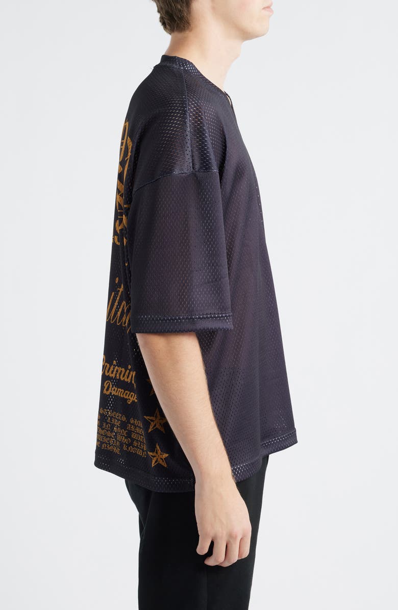 CRIMINAL DAMAGE Blake Mesh Graphic T-Shirt, Alternate, color, Black/Mustard