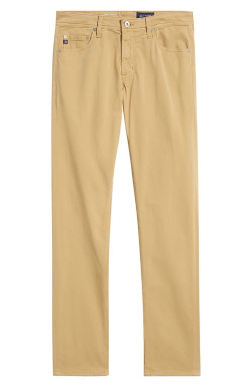 Ag Tellis Stretch Sateen Modern Slim Pants In Tawny Beige
