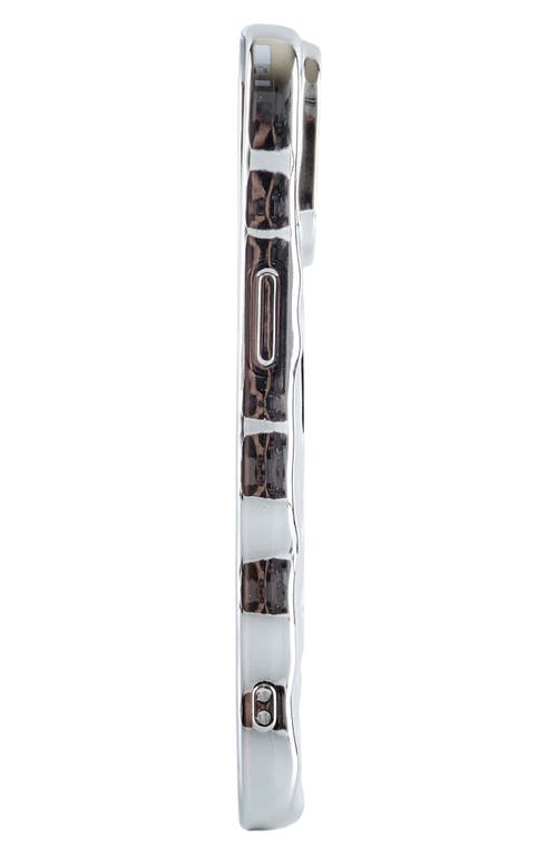 Auramma Flowy Mirror Iphone 15 Pro Case In Silver