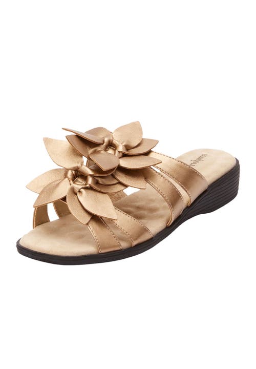 Comfortview The Paula Slip On Sandal In Brown