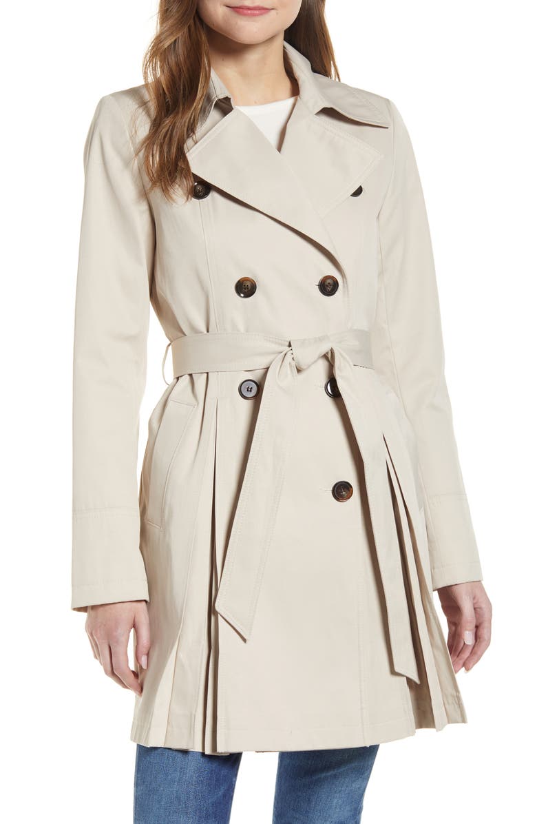 Rachel Parcell Pleated Trench Coat, Main, color,