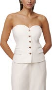 JLUXLABEL Strapless Button Front Vest