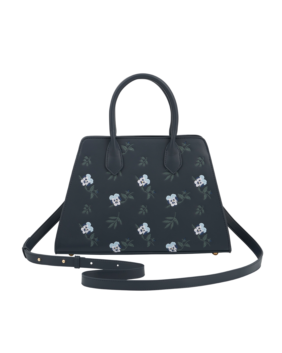 Fable England Navy Disty Medium Structured Tote, Main, color, Navy