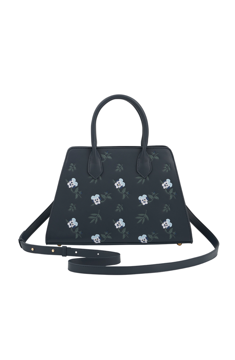 Fable England Navy Disty Medium Structured Tote, Main, color, Navy