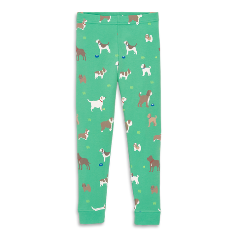 Kids Organic Pj Pant In Animal Prints
