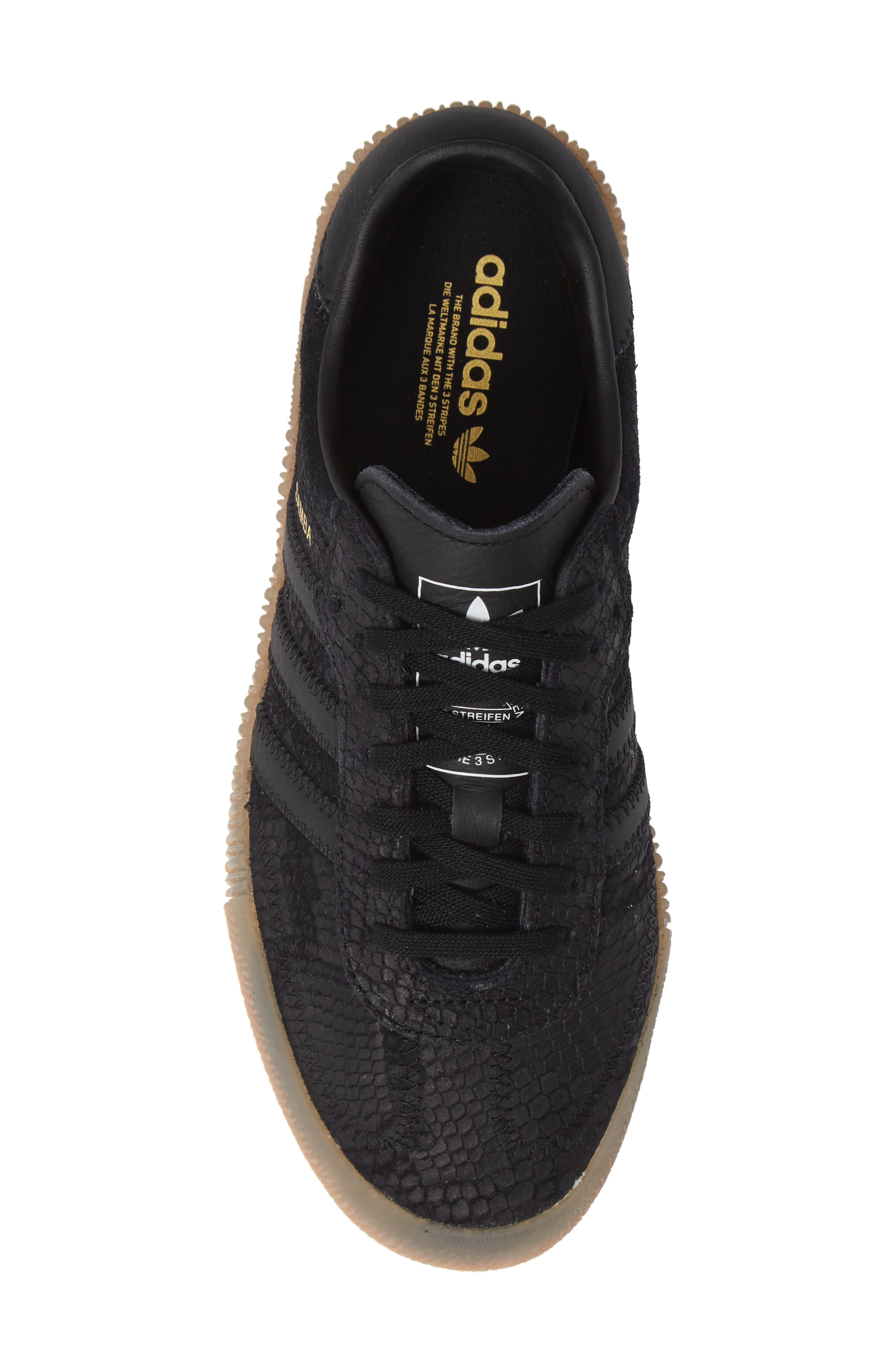 Samba Rose Sneaker, Alternate, color, BLACK/ BLACK/ GUM