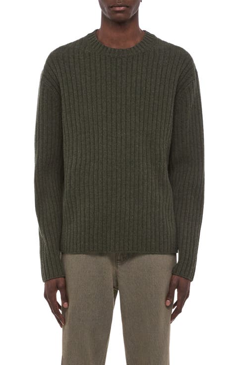 Rustic Wool Ribbed Sweater