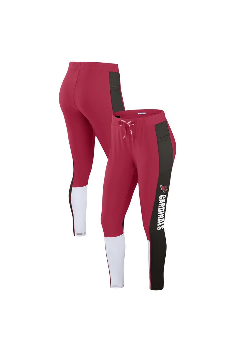 Women's WEAR by Erin Andrews Cardinal/Black Arizona Cardinals Color-Block Leggings, Main, color, Cardinal