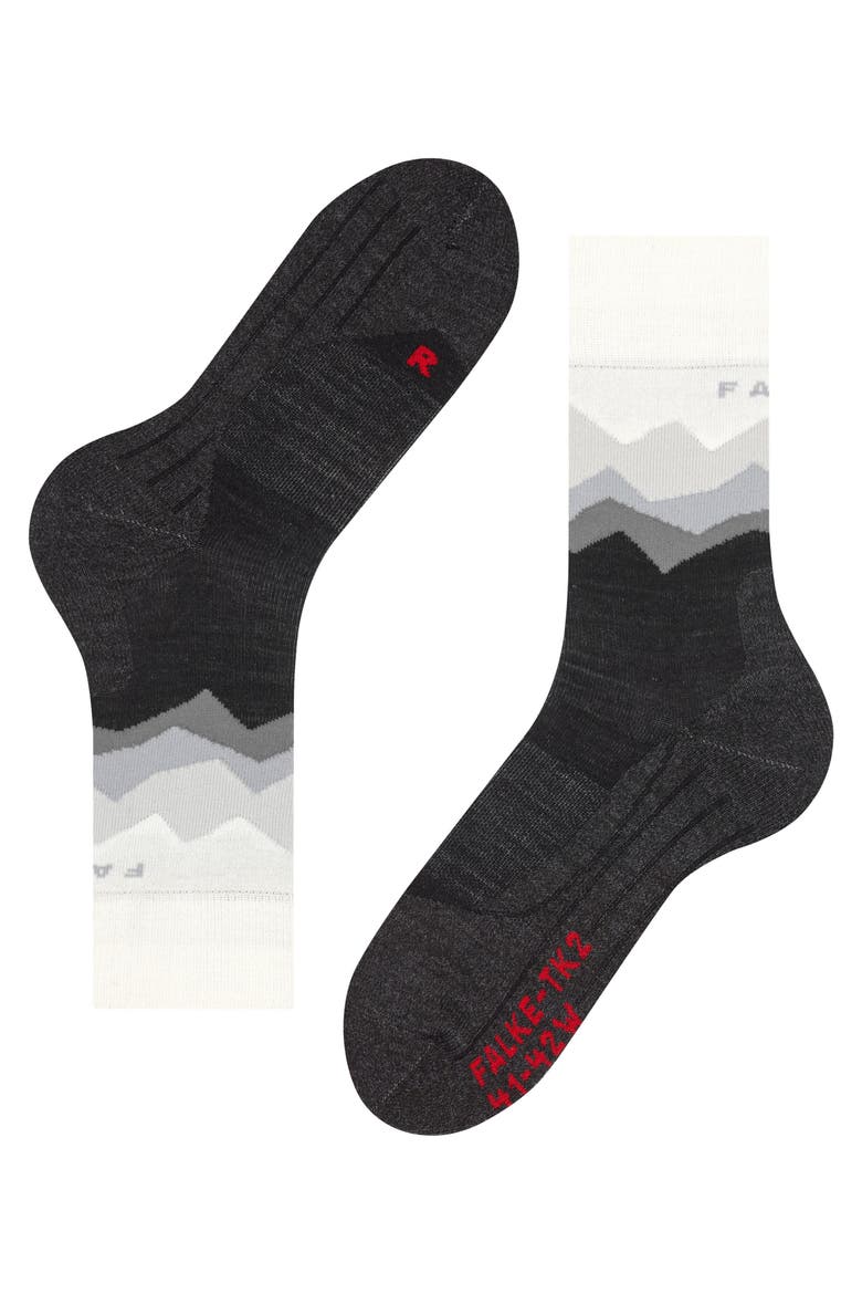 TK2 Explore Crest Hiking Socks, Alternate, color, Black