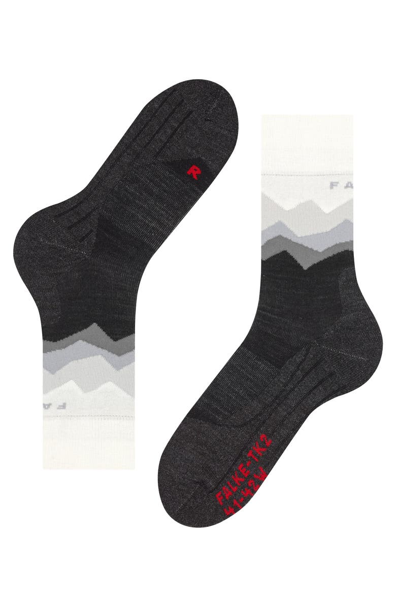 Falke TK2 Explore Crest Hiking Socks, Alternate, color, Black
