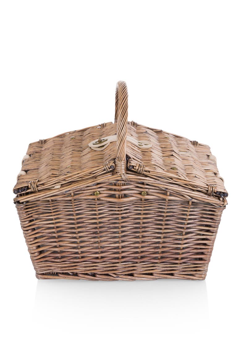 Piccadilly Wicker Picnic Basket, Main, color, BEIGE