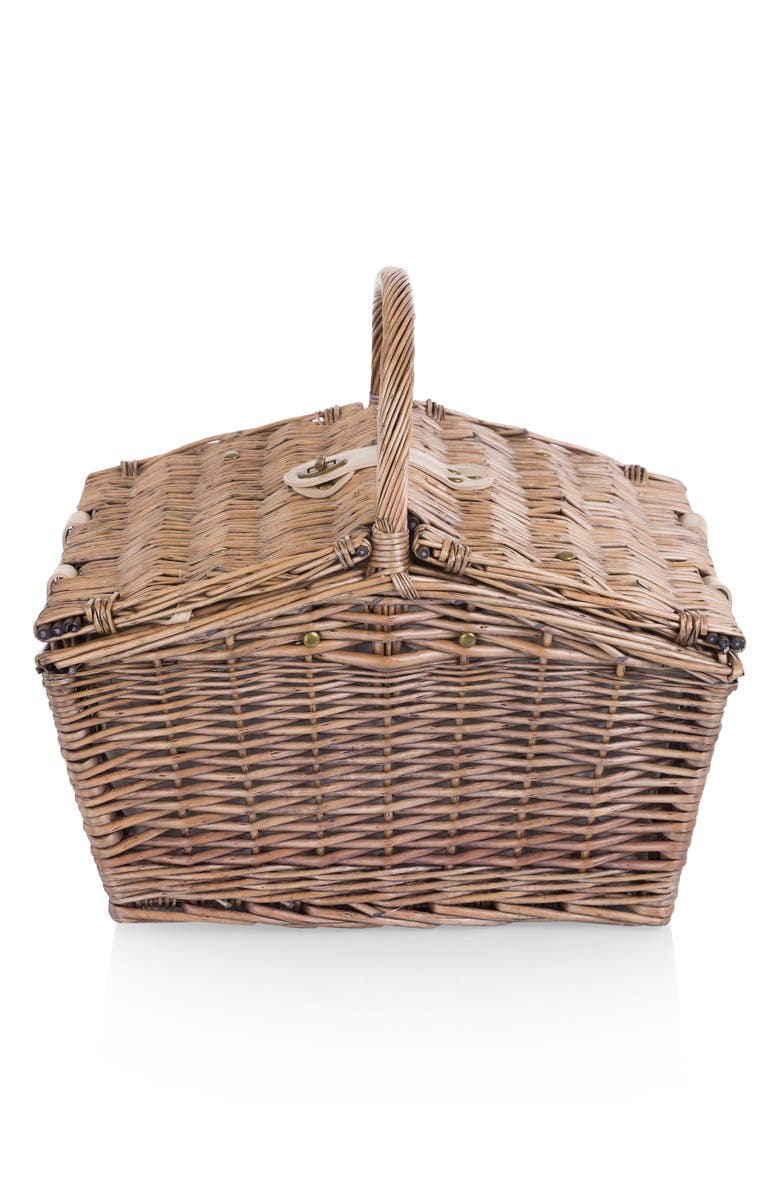 Picnic Time Piccadilly Wicker Picnic Basket, Main, color, Beige
