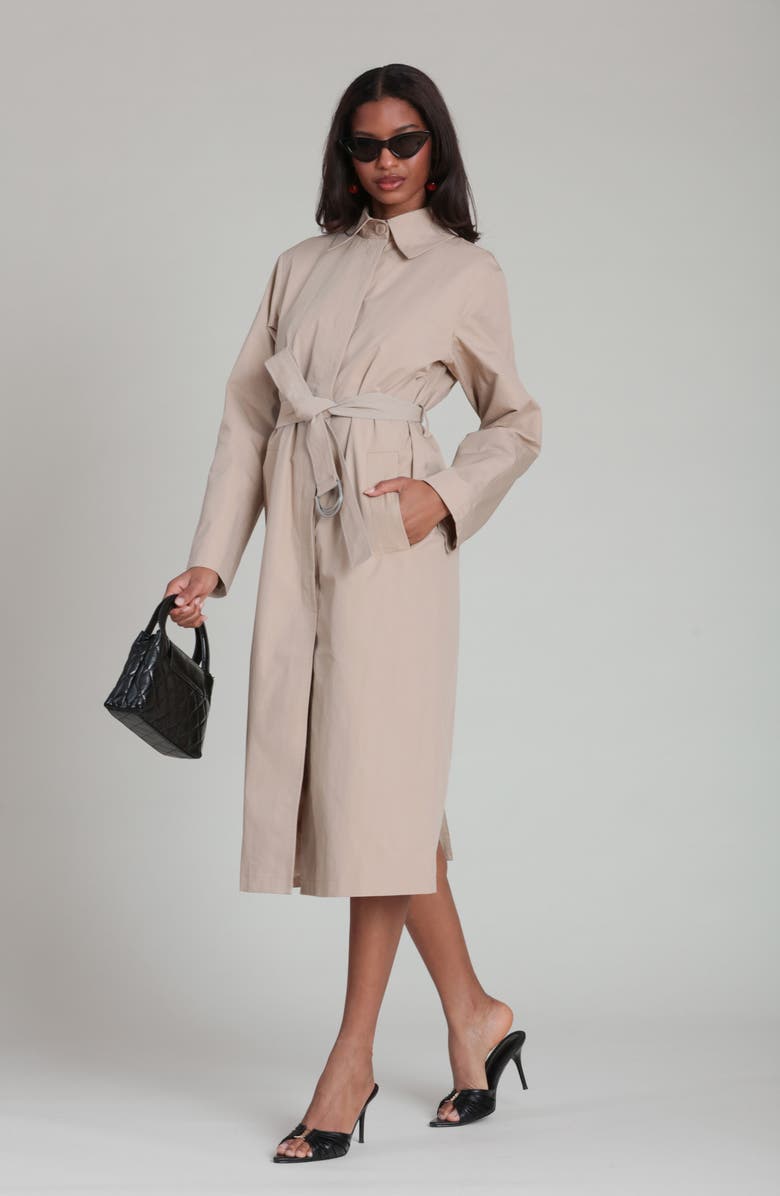 Avec Les Filles Relaxed Cotton Blend Trench Coat, Alternate, color,