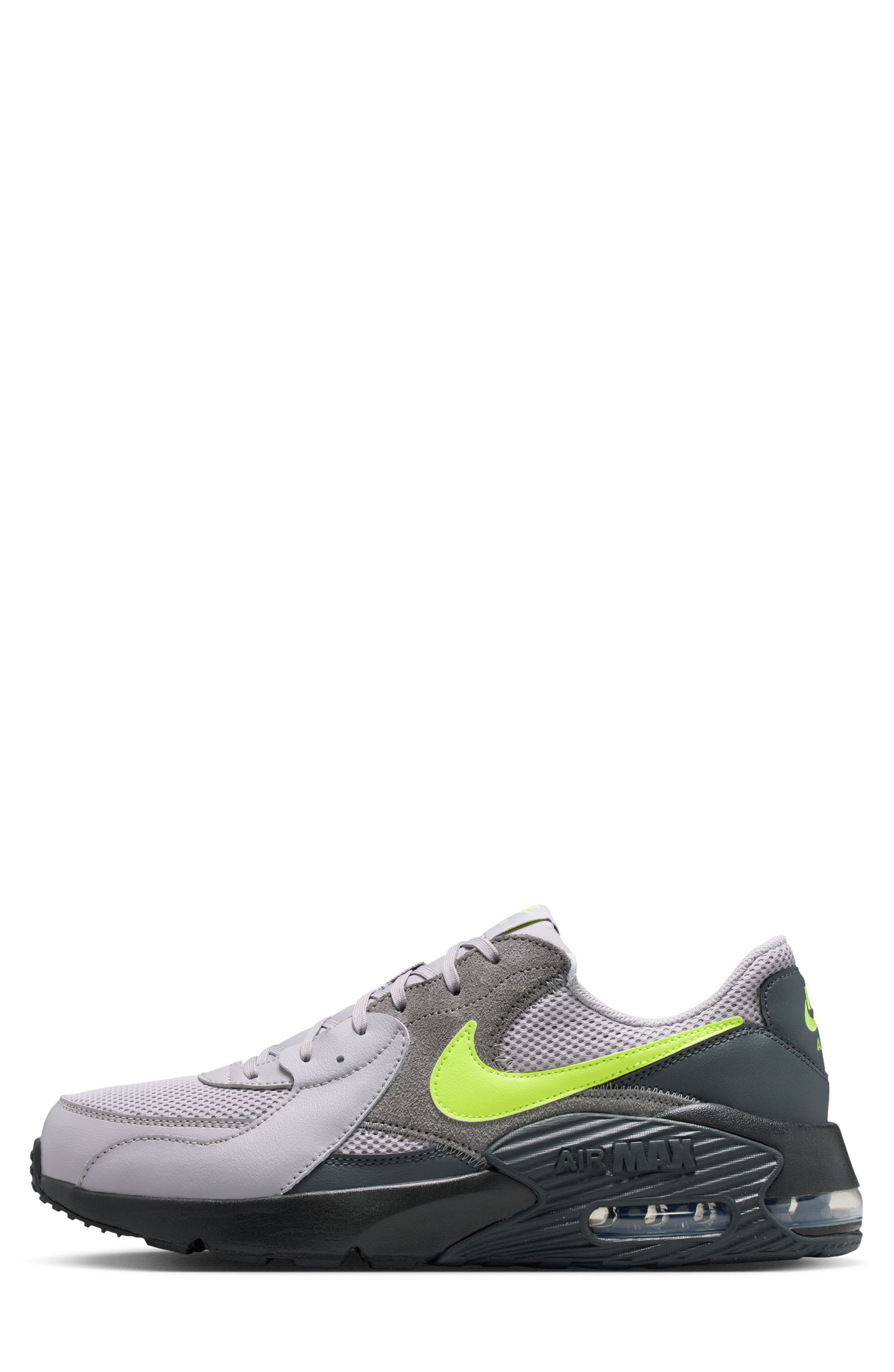 Nike Air Max Excee Sneaker, Alternate, color, Atmosphere Grey/ Neon Yellow