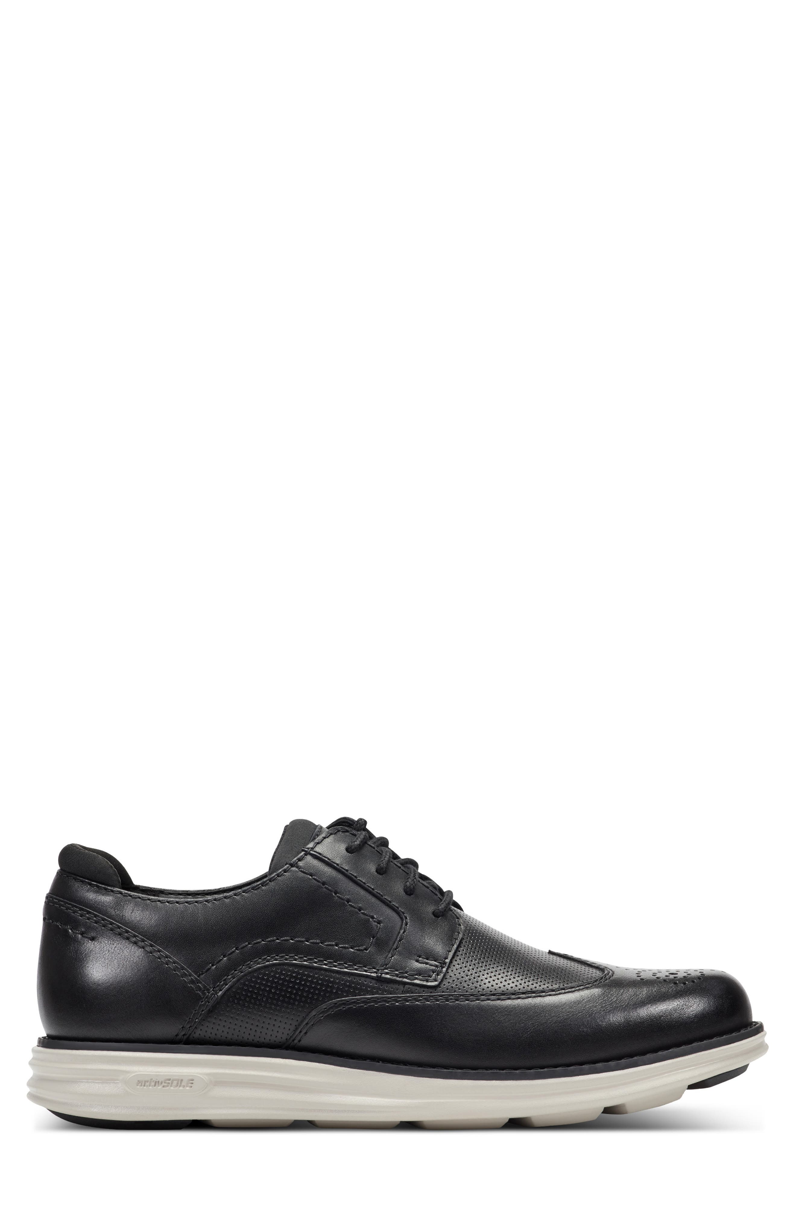 Rockport Coltin Derby, Alternate, color, Black Leather