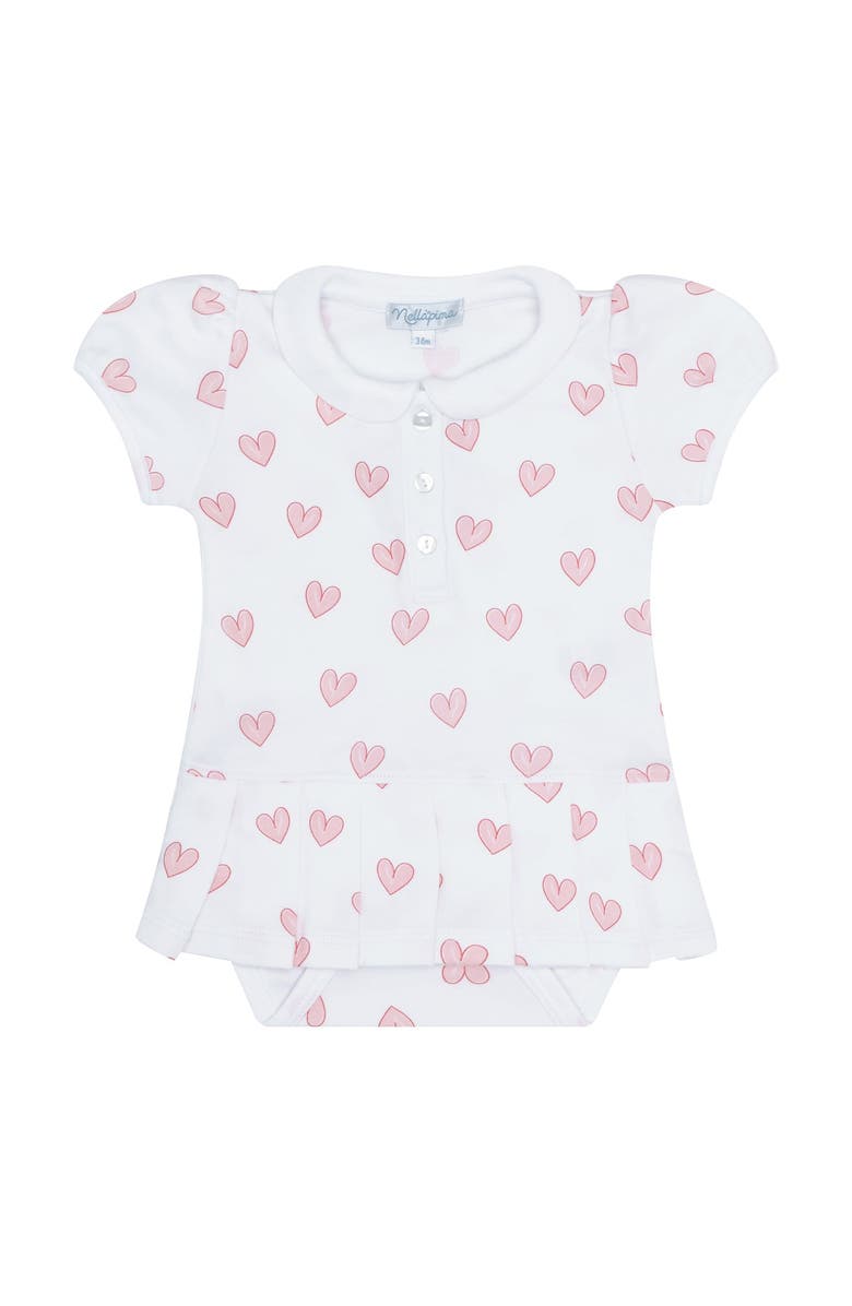 Nellapima Pink Heart Print bodysuit Dress - Baby, Main, color, Pink