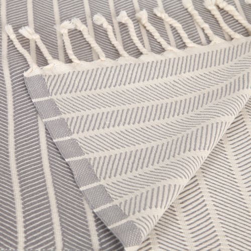 Olive And Linen Olive & Linen Cloud Soft Turkish Towel Set In Gray