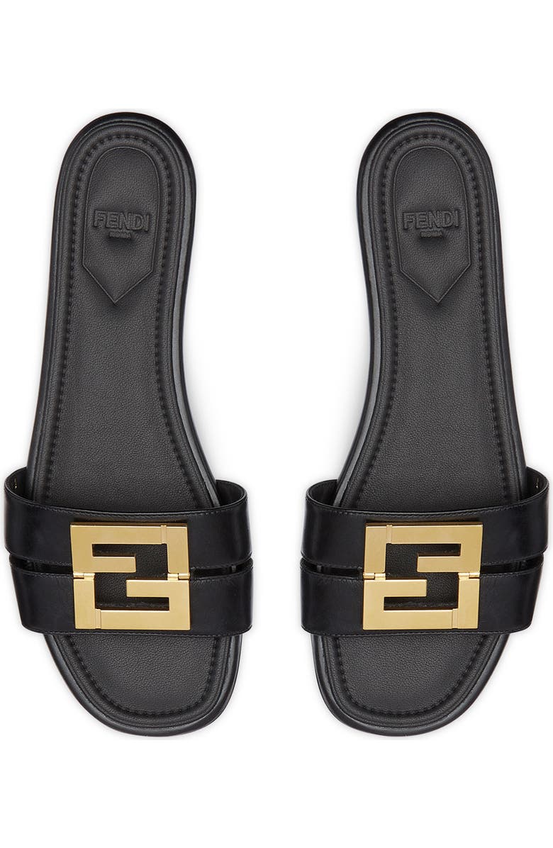 Fendi FFold Slide Sandal, Alternate, color, F0qa1 Nero